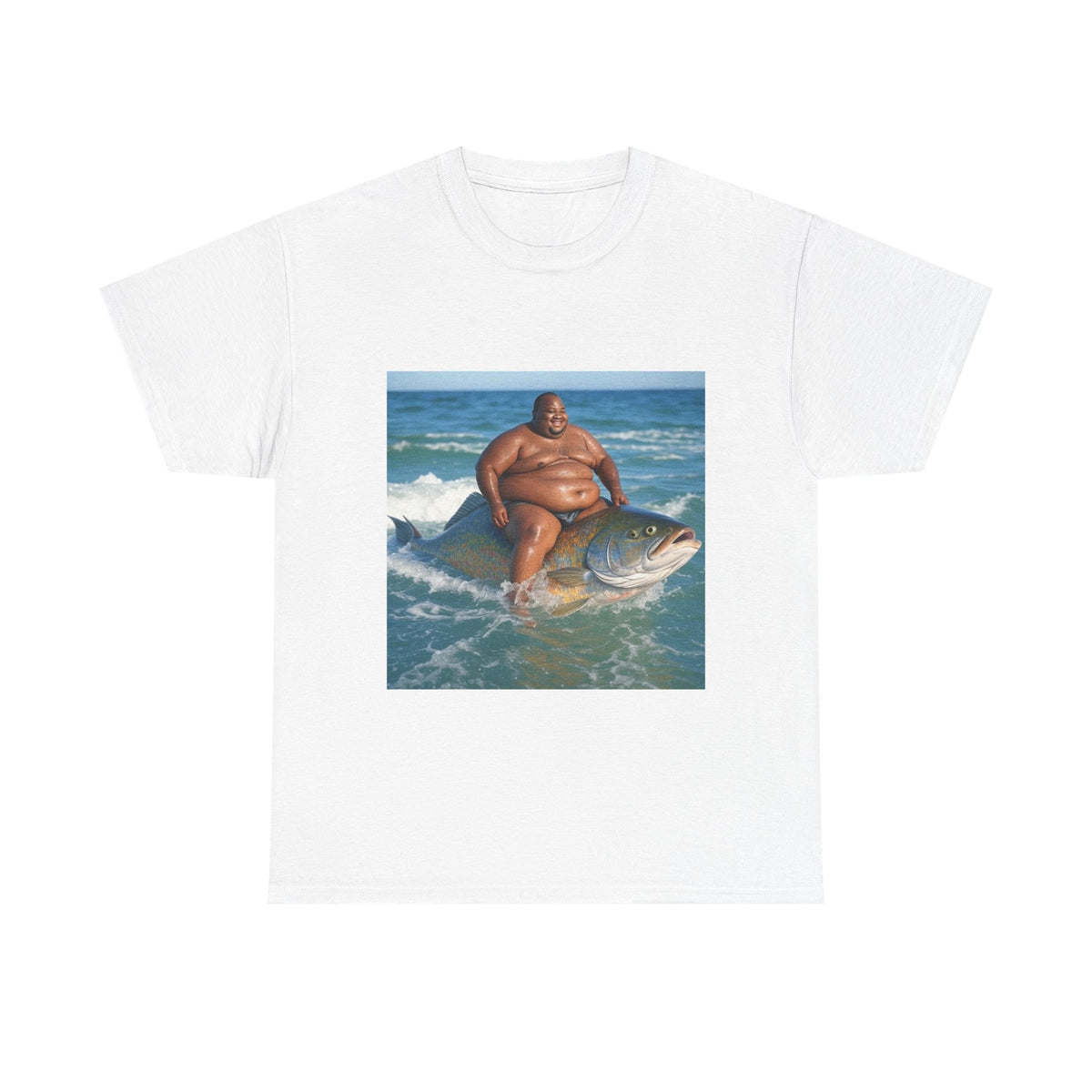 Guy Riding Fish Tee