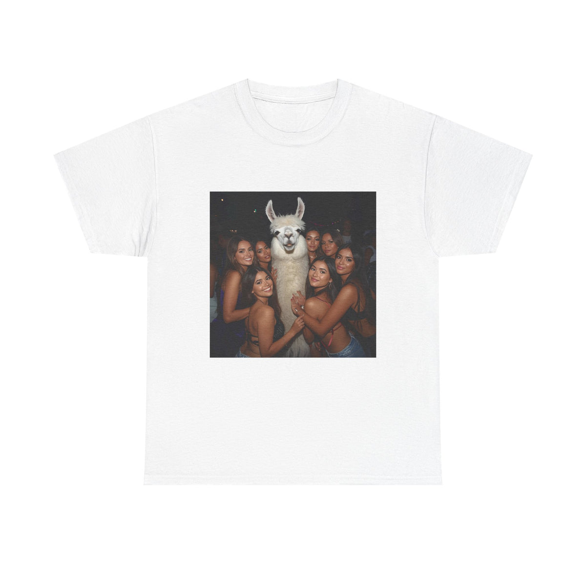 Girls Hugging Llama Tee
