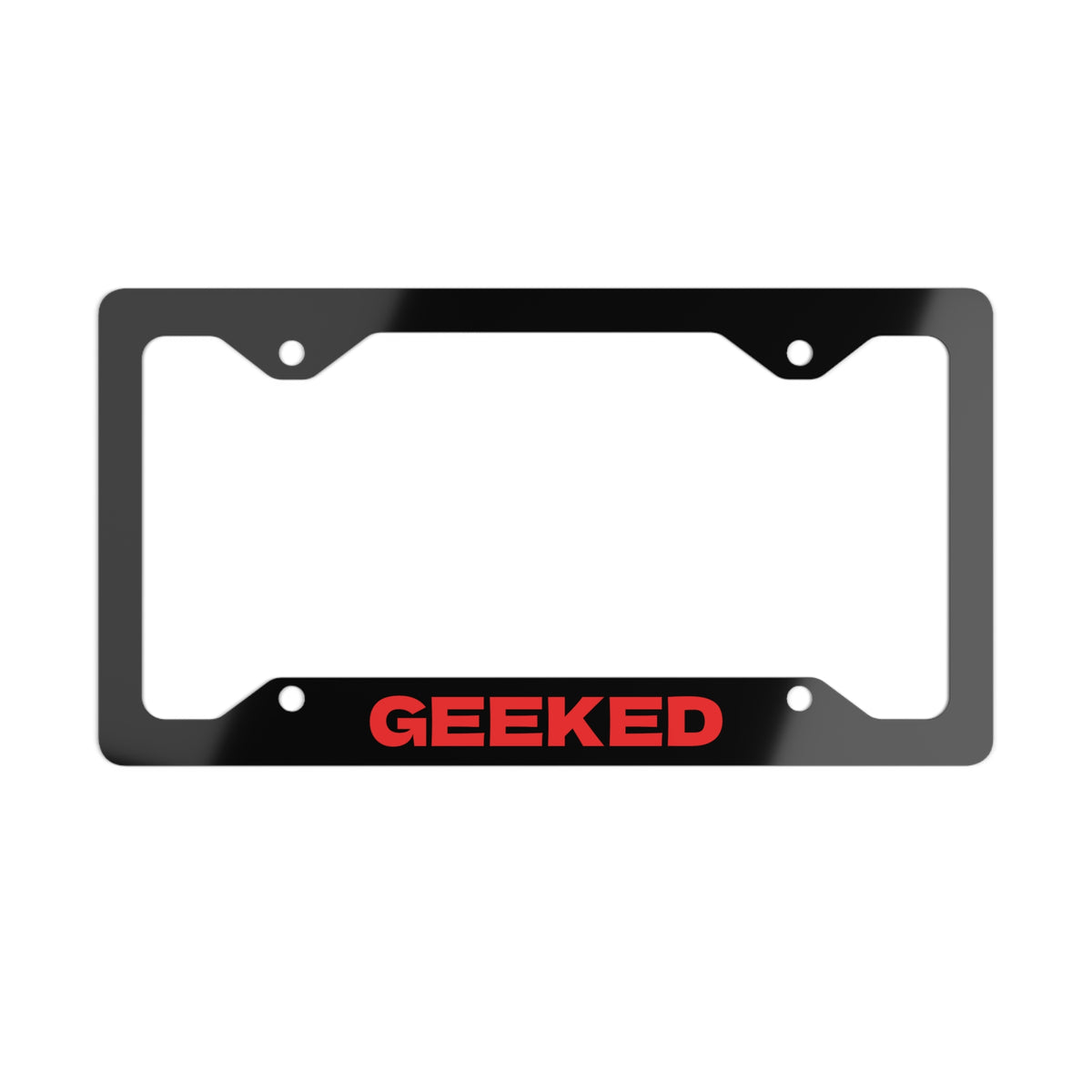 Geeked Metal License Plate Frame