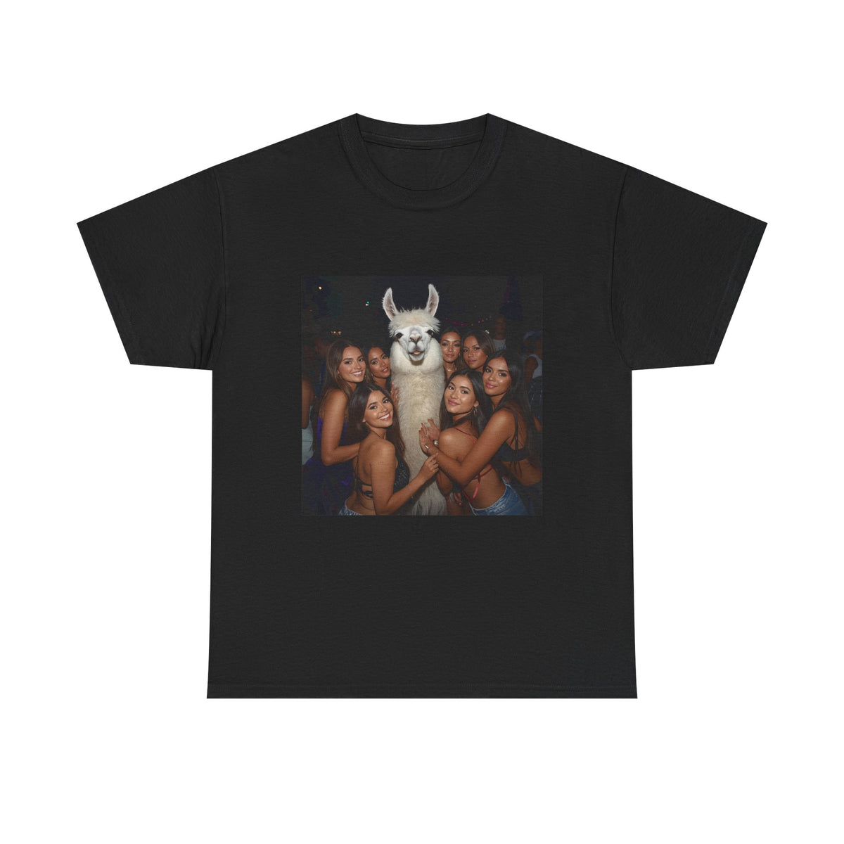 Girls Hugging Llama Tee